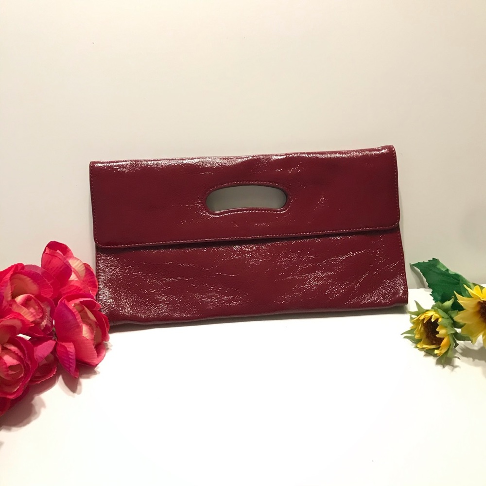 NWOT Hobo International Burgundy Leather Clutch